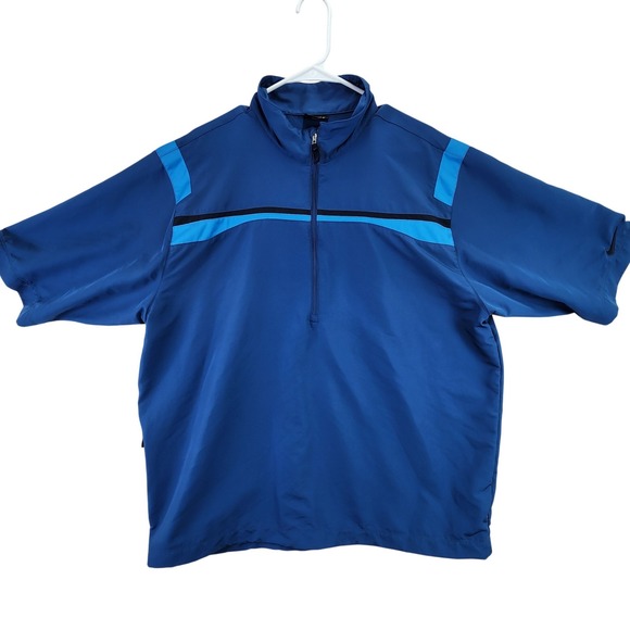 Nike Other - Nike Golf Short Sleeve 1/4 Zip Pullover Men's XL Blue Athletic Performance